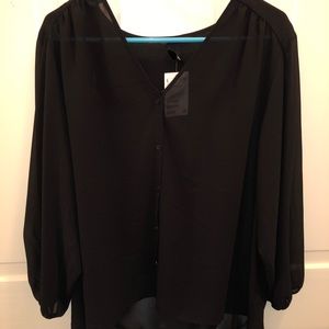 New black H&M blouse